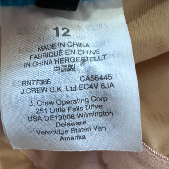 J.Crew Bandeau One-Piece in Colorblock Swimsuit Size 12 - Picture 8 of 9